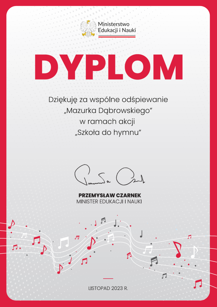 ,,Szkoła do hymnu” 2023 – podsumowanie akcji