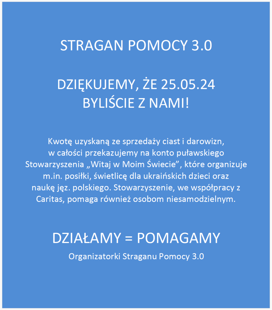 Stragan Pomocy – Podziękowania