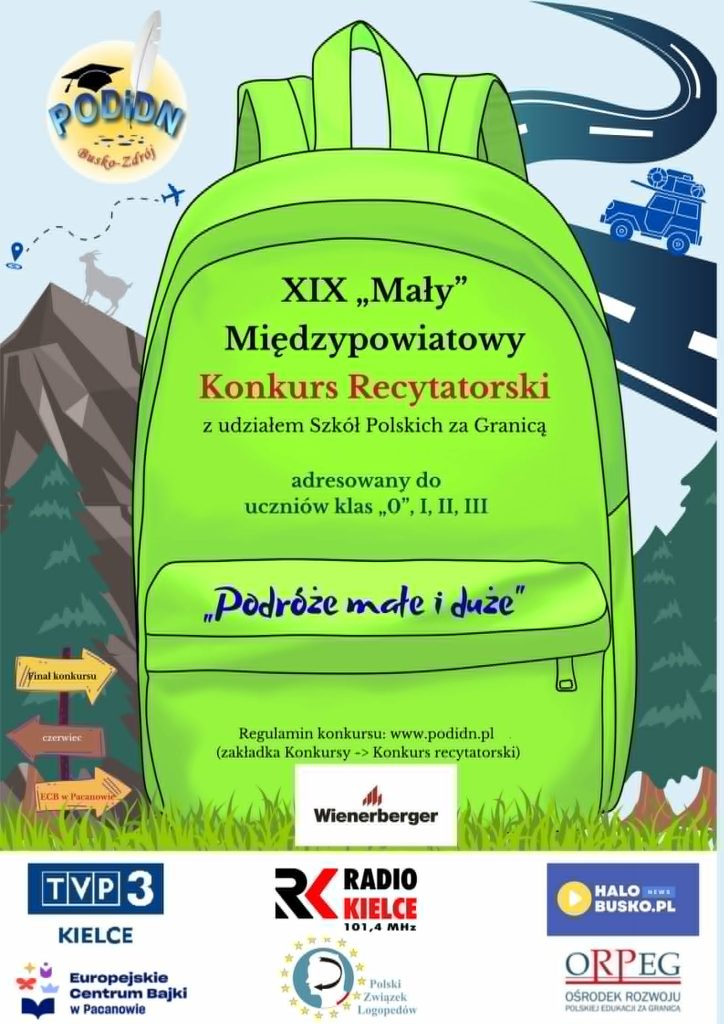 XIX Finał Konkursu Recytatorskiego pod hasłem ,,Podróże Małe i Duże”